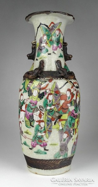 1I024 antique marked large Chinese dragon decorative porcelain vase 30 cm