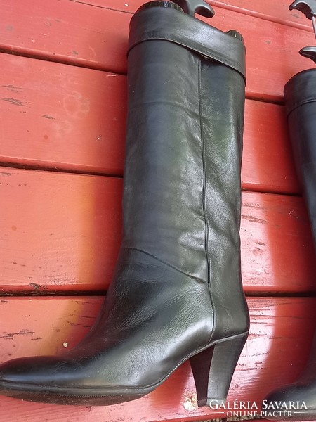 Women's Italian leather boots - size 36/37, nappa leather