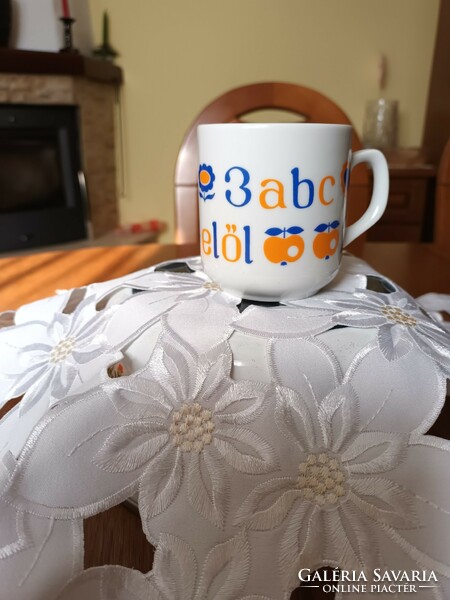 Porcelain children's mug with Alföldi alphabet and fairy tale pattern