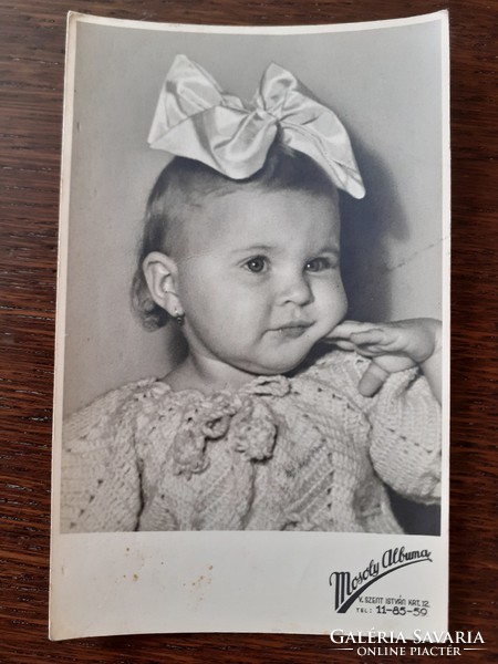 Régi gyerekfotó 1944 kislány fénykép