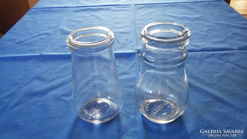 Two rare preserves - yogurt - mustard jars: gschwindt r. T. Cannery, Nagykőrös