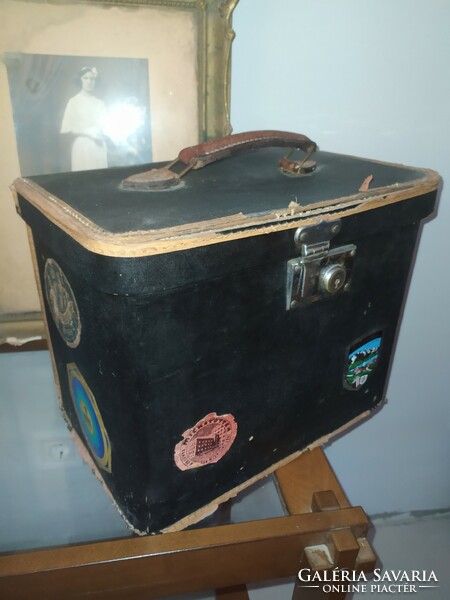 Antique hat box suitcase
