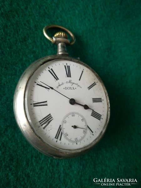 Silver doxa pocket watch
