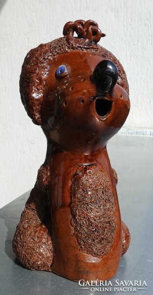 Vintage Soviet ceramic applied art figure - dog