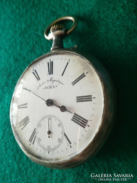 Silver doxa pocket watch