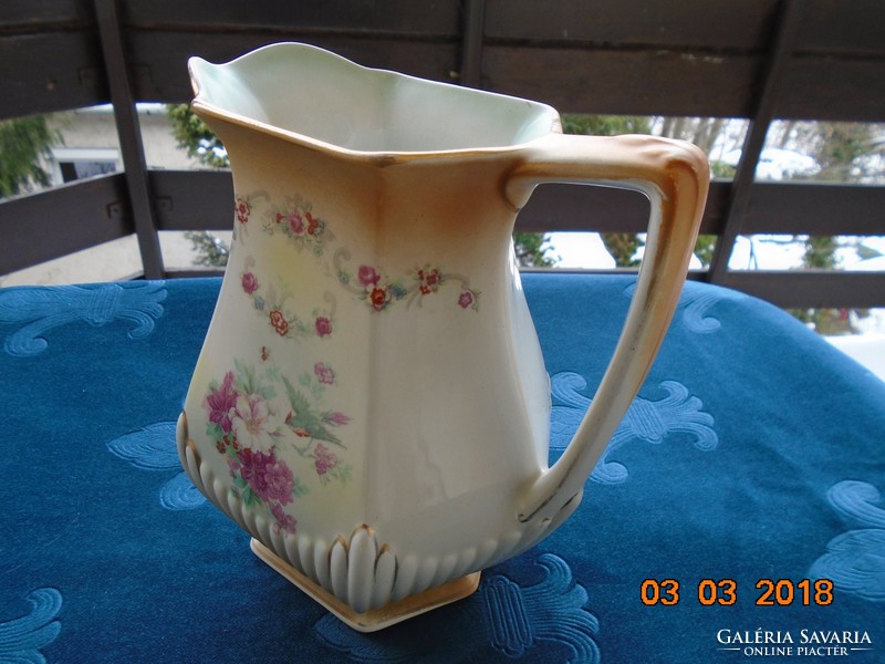 1890 Victorian s.Johnson britannia 6 square ribbed spout with garland pattern