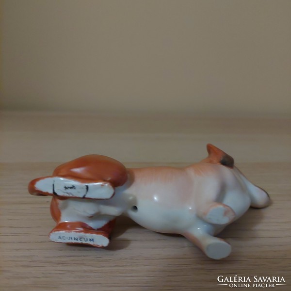Buza brown aquincum dachshund dog figurine