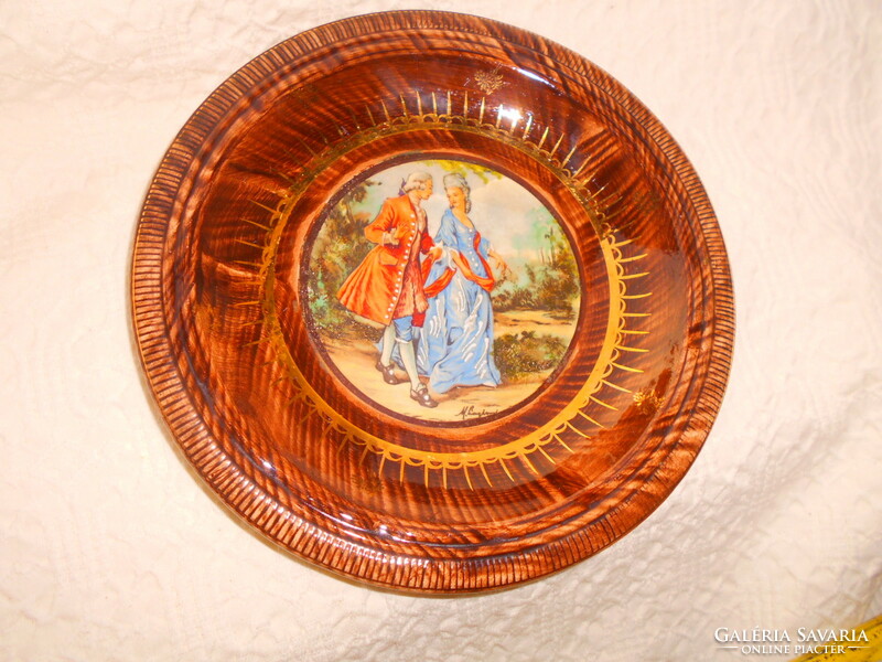 Antik Belga fajansz  tányér- festői szignóval