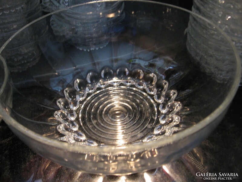 Retro beaded, bubbly Reims France glass bowl