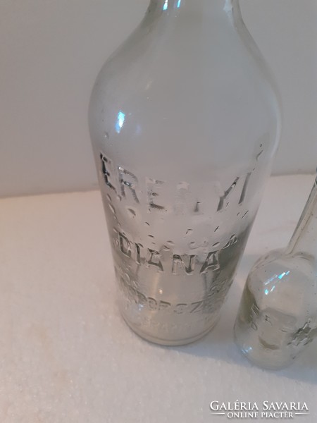 Régi gyógyszertári patikai palack Erényi Béla Diana sósborszeszes üveg 3 db