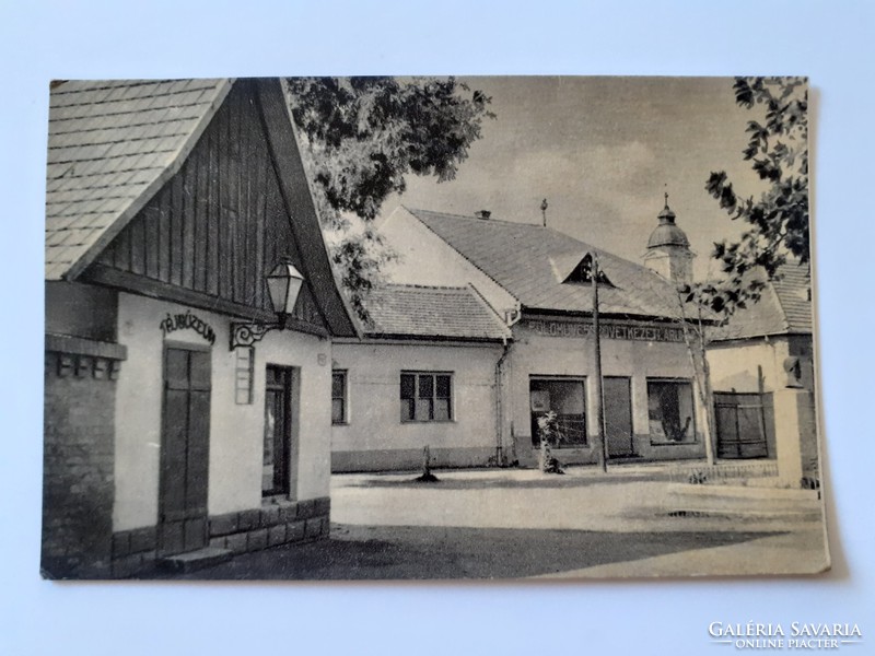 Old postcard 1960 Dunavecse farmer's cooperative photo postcard