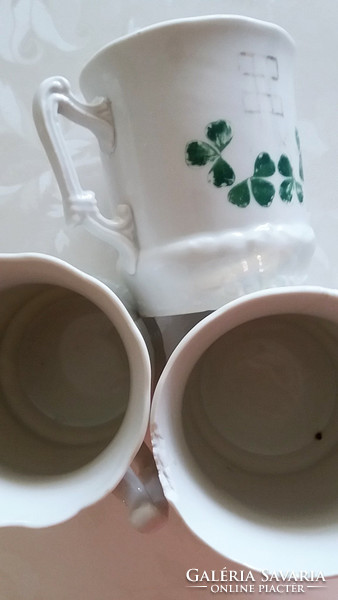 Antique porcelain mug Bieder old cup 3 pcs