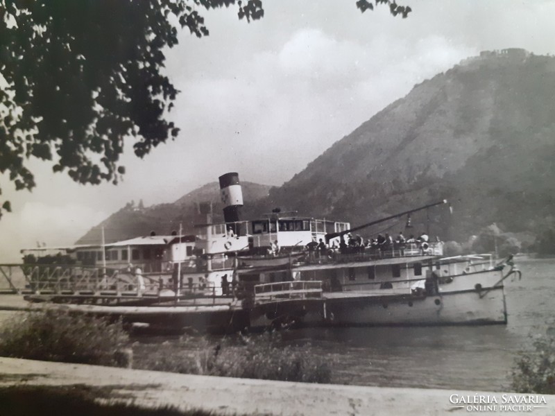 Régi képeslap 1959 Nagymaros hajóállomás fotó levelezőlap