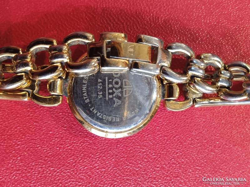 Doxa sapphire, women's vintage watch, gold steel, working,