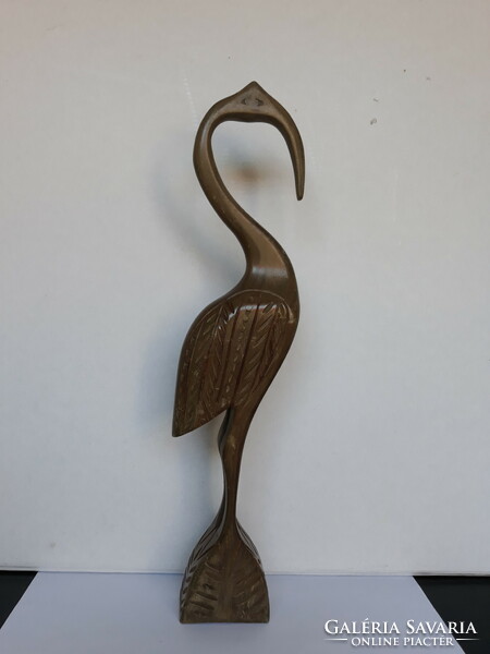 Retro fából faragott madár szobor, 36 cm