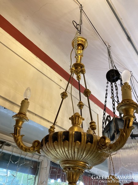 Gilded wooden chandelier (fcs12)