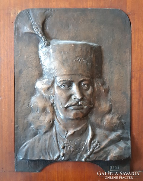 Lányi Dezső: II. Rákóczi Ferenc hatalmas dombormű, relief