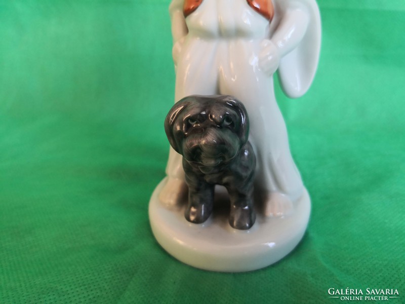 Herend porcelain - boy with Puli dog