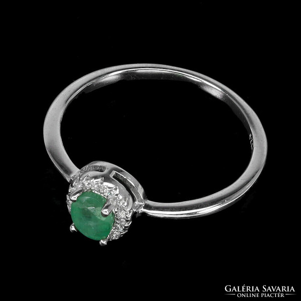 58 As unique Valod emerald 925 sterling silver ring