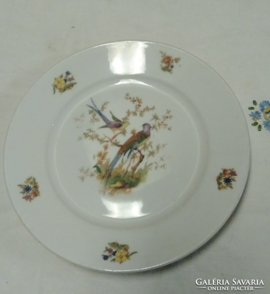 2 db antik régi Bohemia Czecho-Slovakia  madaras tál , porcelán tányér, tálka átmérő 15 cm