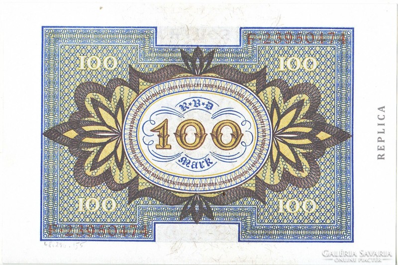 Németország 100 márka 1920 REPLIKA UNC