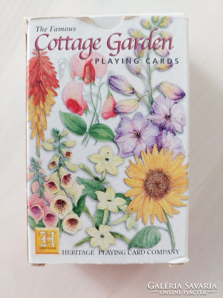 Angol vidéki virágok, Cottage garden playing cards, francia kártya, gyűjthető