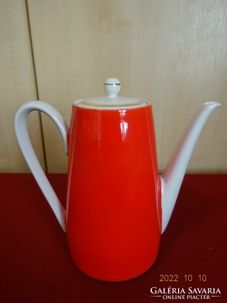 Kahla ndk porcelain teapot, red and white. He has! Jokai.