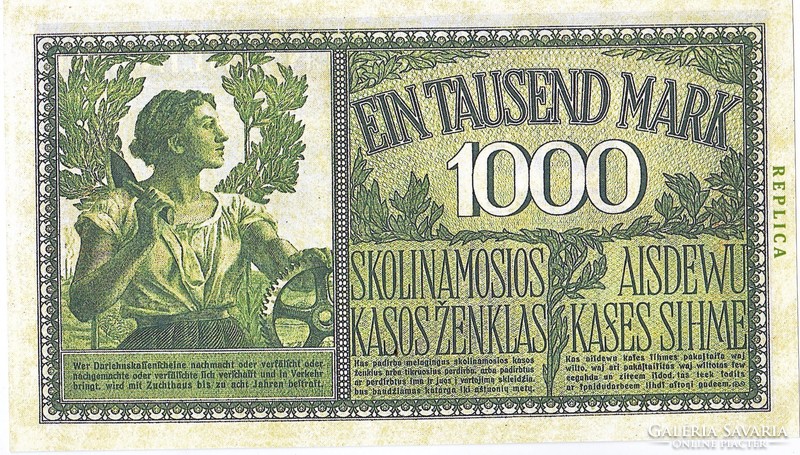 Germany 1000 marks 1918 replica unc