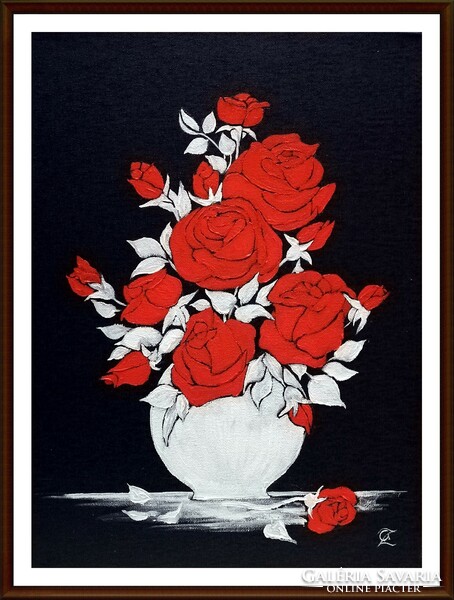 Cinnabar - my roses (30 x 40, oil)
