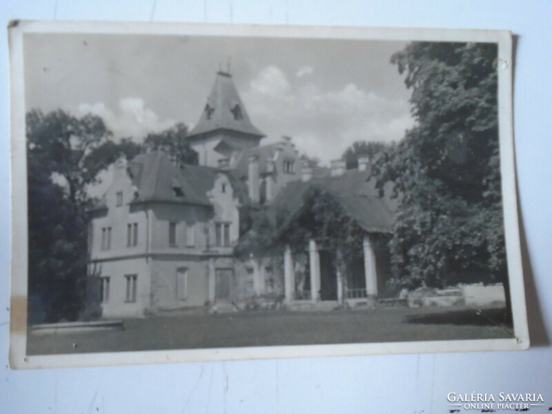 D191127 old postcard - Baron Abony Harkány Castle - worn sheet 1940k