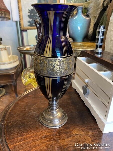 Moser glass vase.