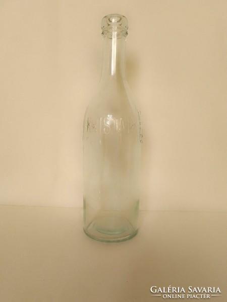 Antik régi magyar címeres Kristályvíz üveg palack, 0,5 literes, hibátlan