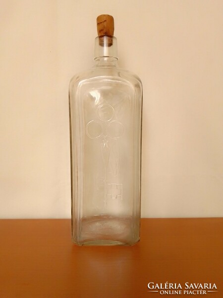 Blankenheim&Nolet szögletes holland gin Oude Genever likőr italos üveg, kulcs logo 1 liter, hibátlan
