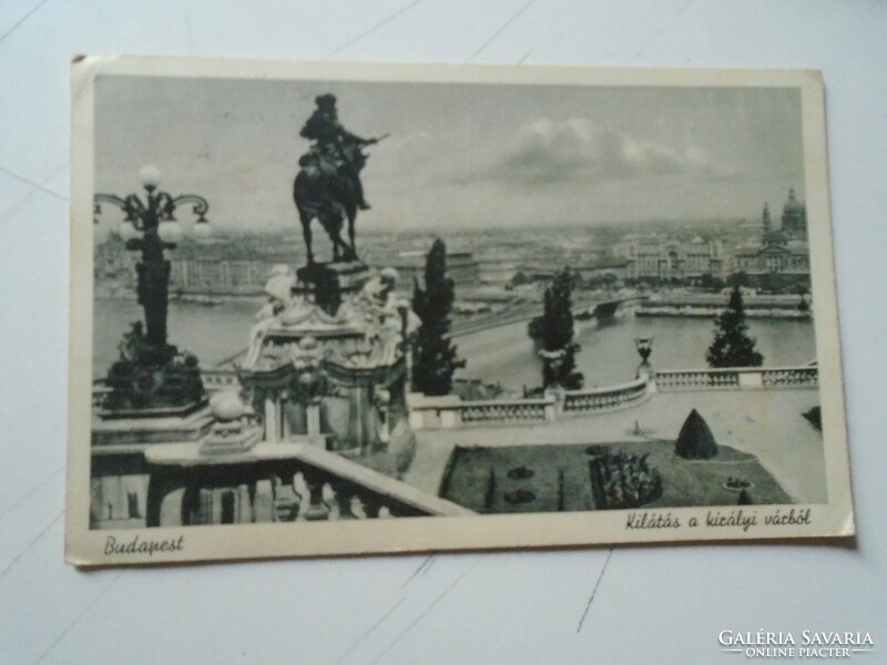 D191157 old postcard - Budapest - view from the Royal Castle 1940 peaceful