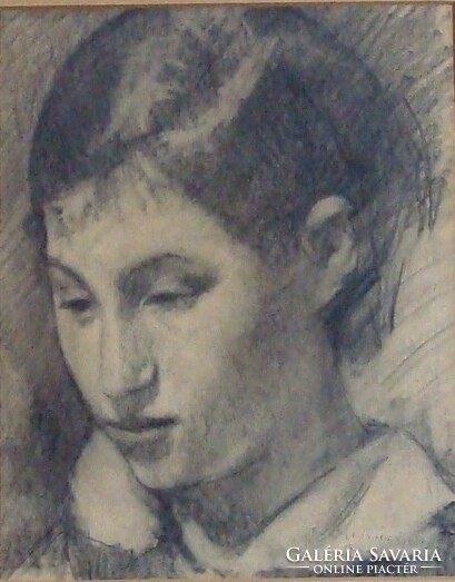 Barna Miklós (1900 - 1993): Fiatal lány portréja