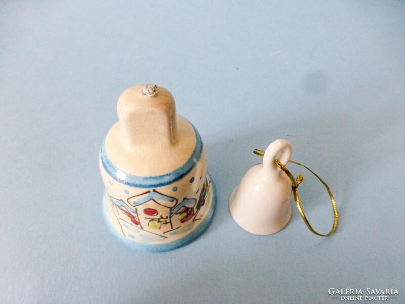 Retro Christmas ceramic bells and bells
