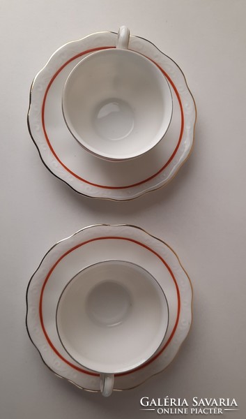 2 db retro KPM porcelán mokkás csésze + alj