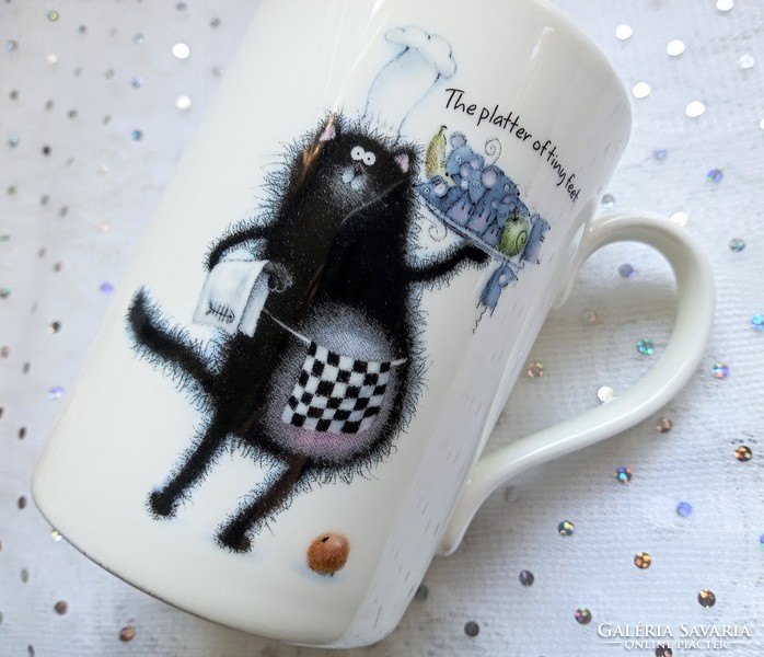 Portmeirion-splat cat bone china English tea mug
