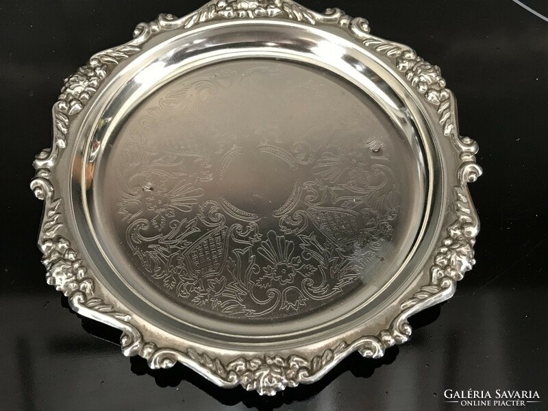 Silver-plated ring holder bowl, 10 cm diameter