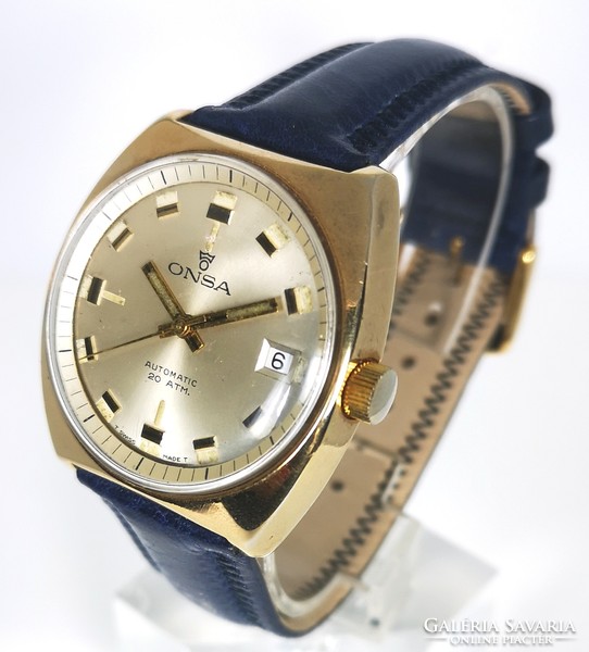 Onsa automatic eta 2472 watch from the 1960s! Serviced, with tiktakwatch service card
