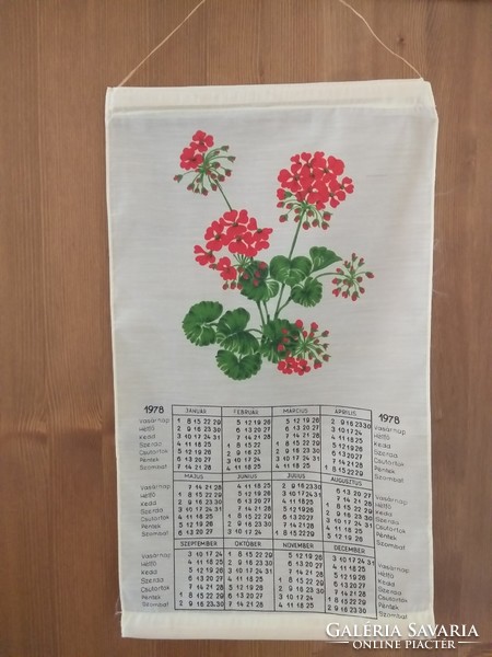 1978 -As retro wall calendar / textile calendar