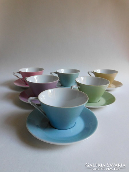 Lilien pastel-colored mid-century coffee set