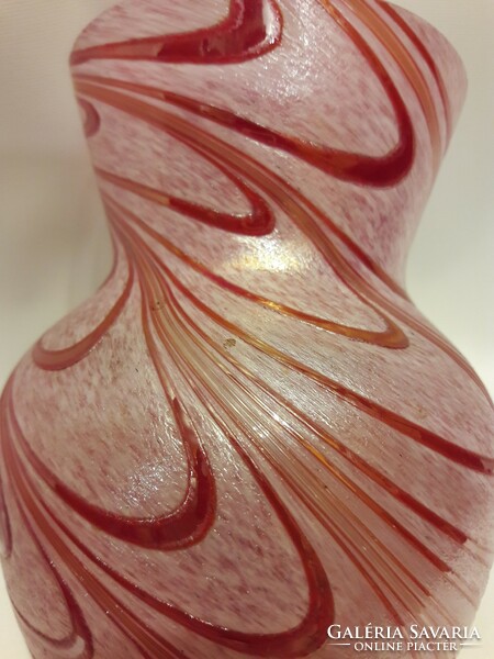 Special beautiful Croatian glass artist Marton industrial art iridescent glass vase flawlessly marked