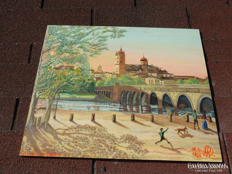 Salamanca summer in a Spanish city _ a painting by a German contemporary painter