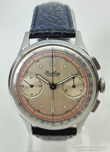 Breitling Premier Chronograph vintage karóra Venusz 175 szerkezettel az 1950-es évekből