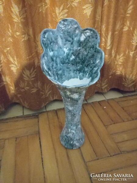 38 cm magas gyönyörű tölcsér alakú kerámia váza