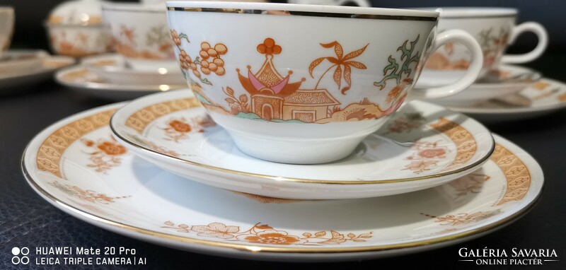 6No. Ilmenau tea and breakfast set with Chinese pattern