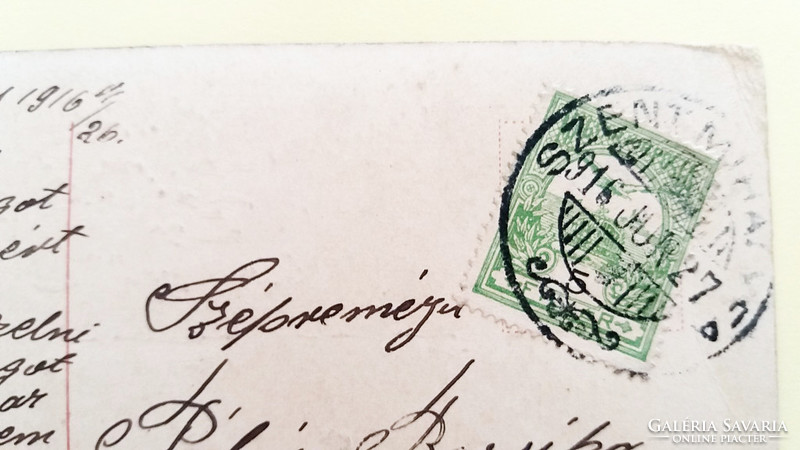 Régi képeslap 1916 szerelmespár fotó levelezőlap