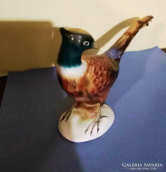 Bodrogkeresztúr ceramic porcelain figure, pheasant.