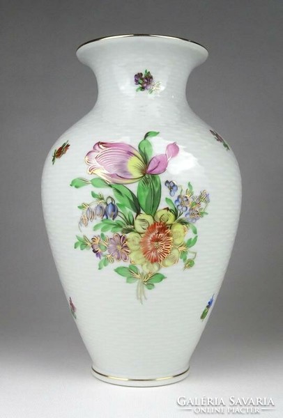 1K923 Tulipános Herendi porcelán váza 23 cm